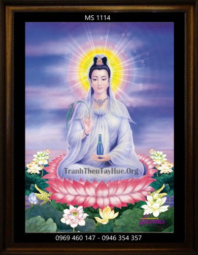 Khám phá ý nghĩa bức tranh thêu Phật Bà Quan Âm MS 1114