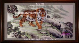 Tranh thêu con hổ MS 718