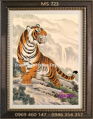 Tranh thêu con hổ MS 723