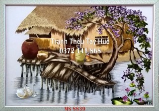 Tranh thêu đồng quê ms 8839