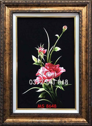 Tranh thêu hoa hồng ms 8648