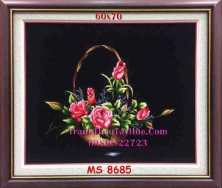 Tranh thêu hoa hồng ms 8685