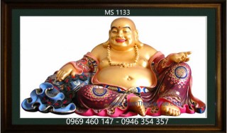 Tranh thêu Phật Di Lặc MS 1133