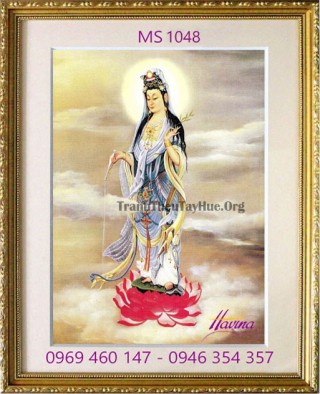 Tranh thêu Phật Quan Thế Âm Bồ Tát MS 1048