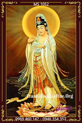 Tranh thêu Phật Quan Thế Âm Bồ Tát MS 1052