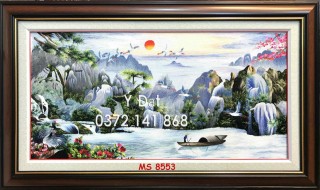 Tranh Thêu Sơn Thủy Hữu Tình MS 8553