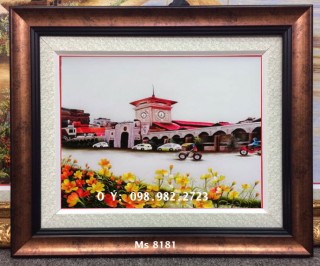 Tranh thêu tay tphcm MS 8181 -  Chợ Bến Thành Sài Gòn
